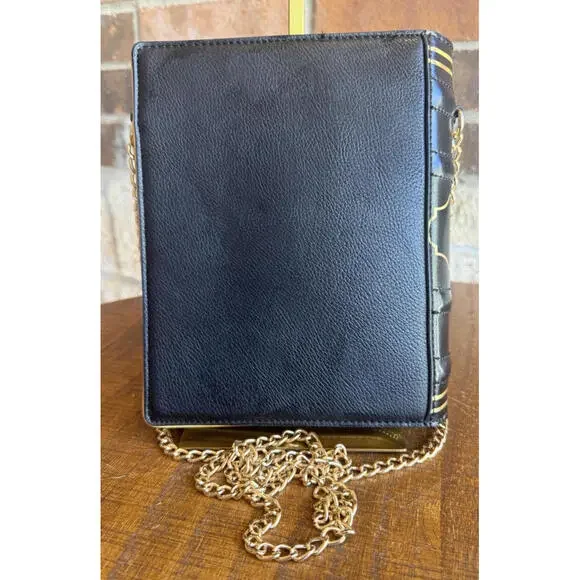 🔥 Betsey Johnson Kitsch Book of Spells Black Crossbody Bag BJ33645F Pristine - Picture 4 of 12